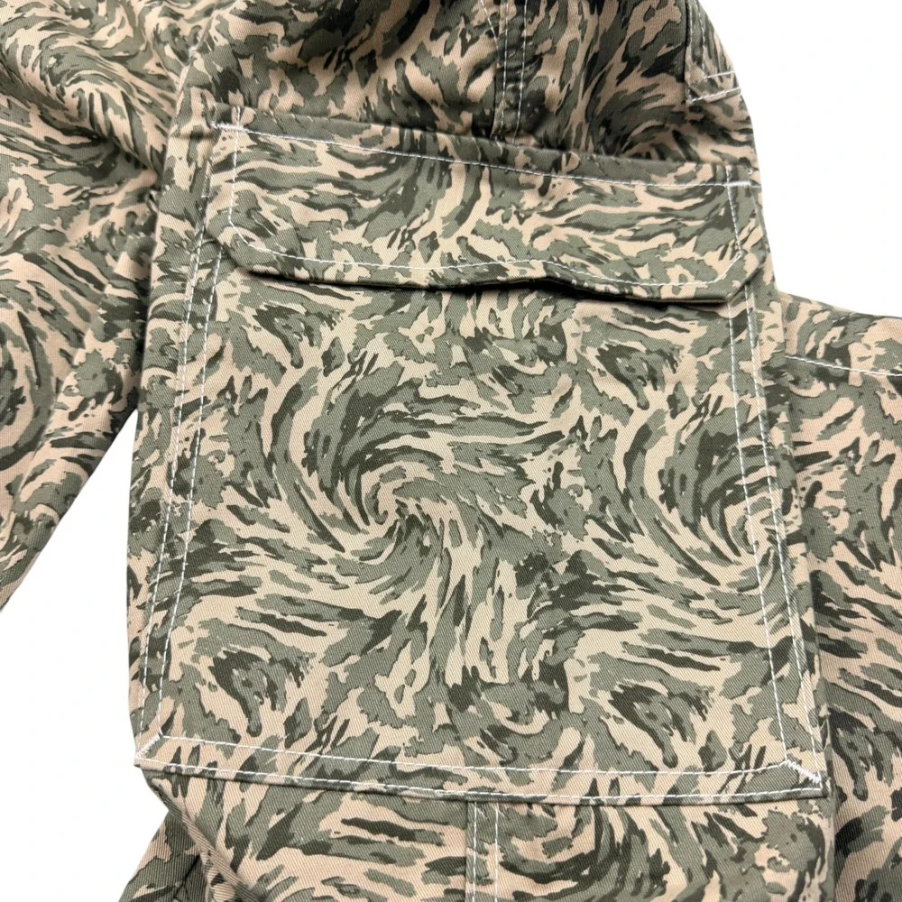 True Religion Mens Abstract Camo Cargo Pants 30x32 NWT‎ Green Swirl 701122